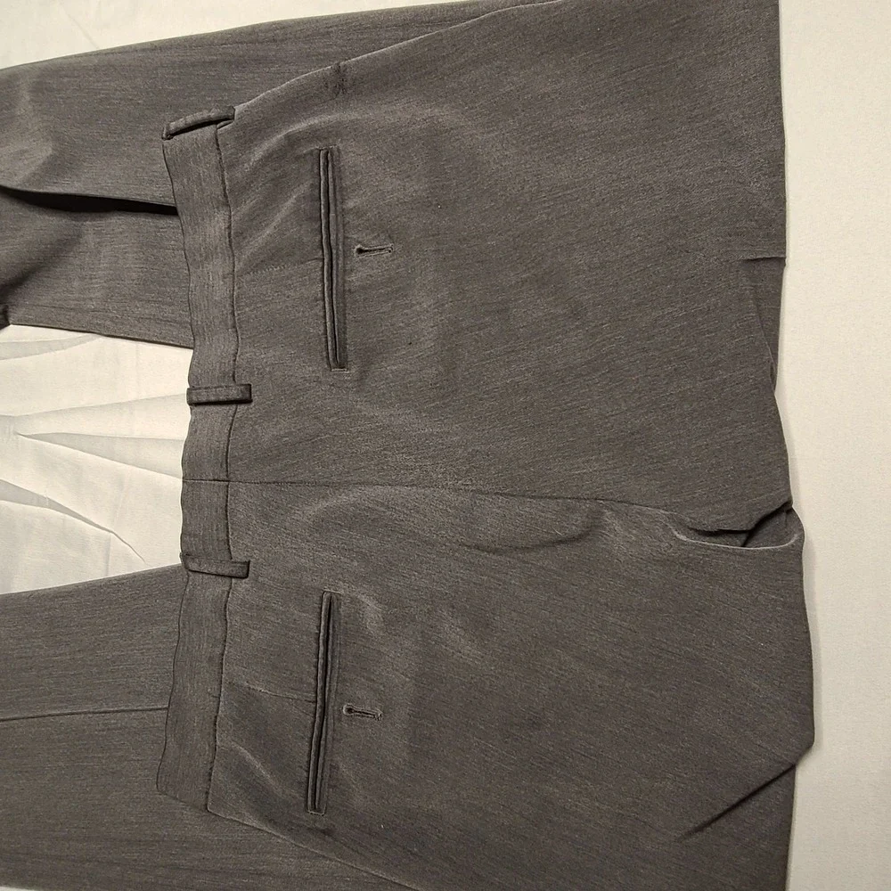 Tommy Hilfiger Mens Dress Pants 34×30 Dark Gray Preppy Stretch Soft Rayon